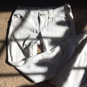 White MissMe Boot Cut Jeans